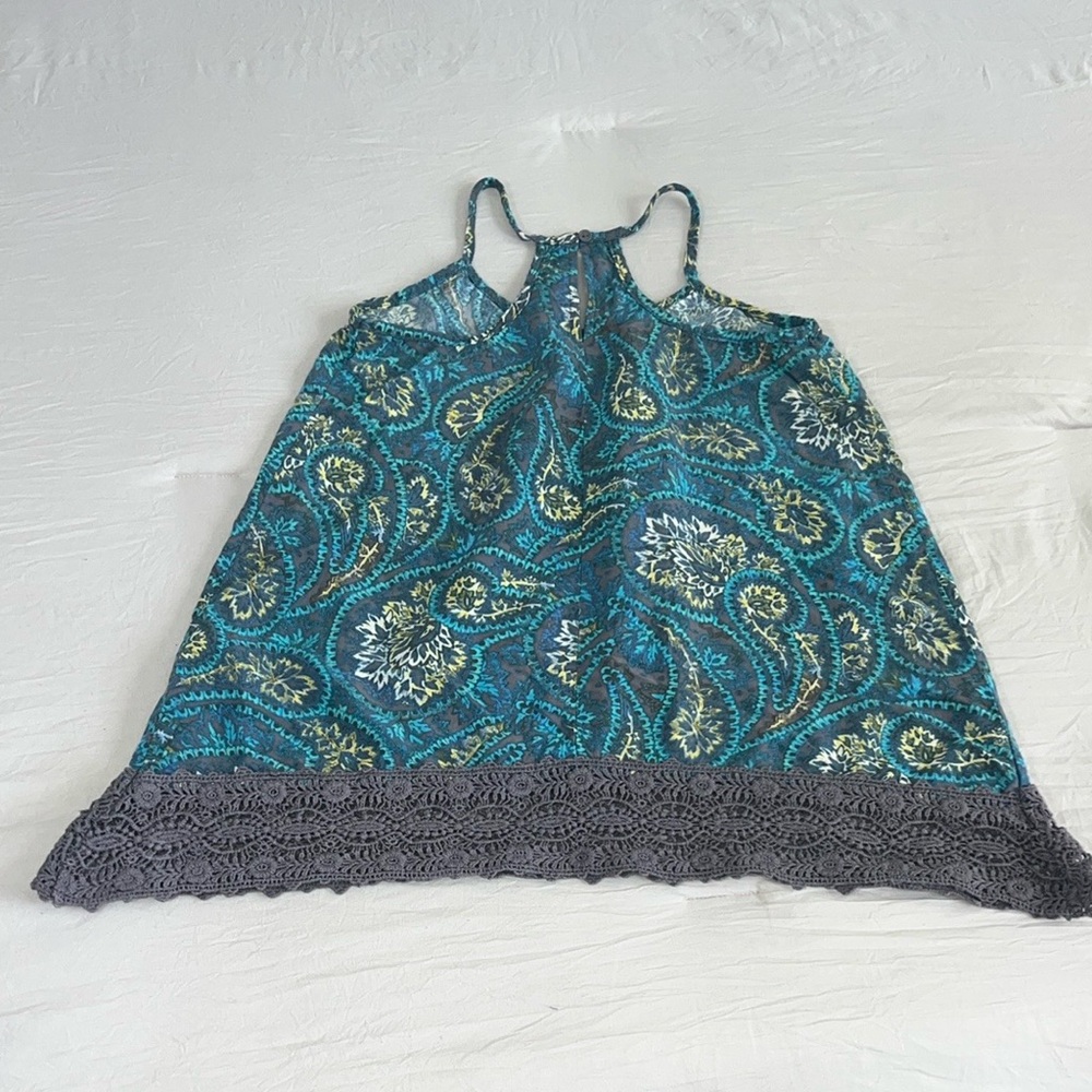 Mossimo Supply Co. Blue Asymmetrical Sleeveless tank top